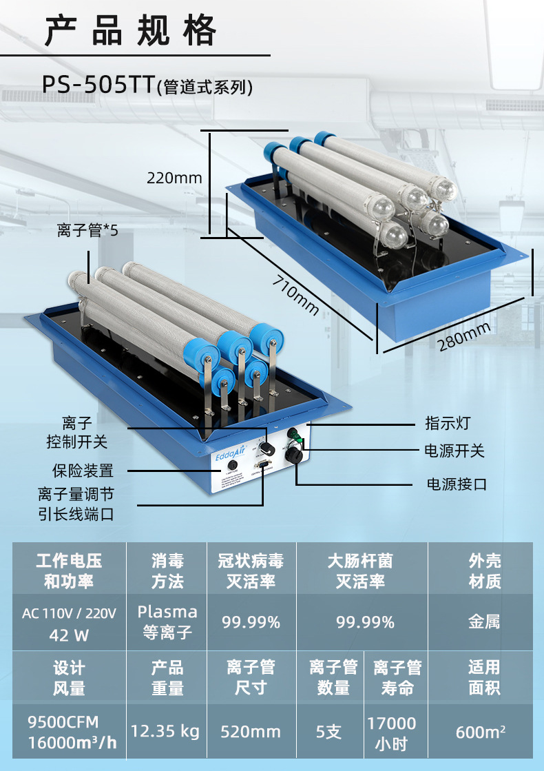 管道式空气消毒机