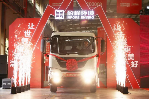 盈造新动能 引领新高峰丨盈峰环境第20万台环卫车成功下线