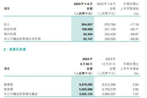 海螺环保上半年归母净利润减少58.93%