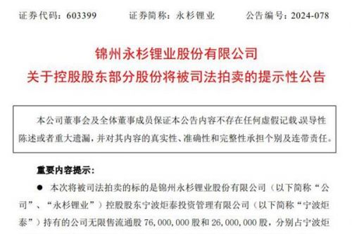 突发！“杉杉系”上市锂电公司或将易主！