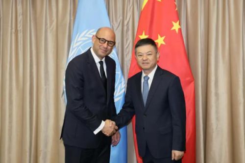生态环境部部长黄润秋再次会见《联合国气候变化框架公约》秘书处执行秘书西蒙&#183;斯蒂尔