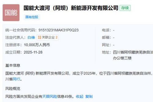 注册资本1亿元 国电电力成立新能源开发公司