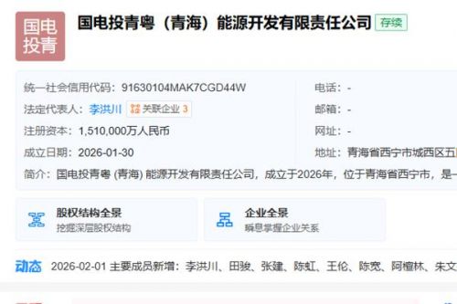 注册资本151亿元，三家央国企在青海成立能源公司